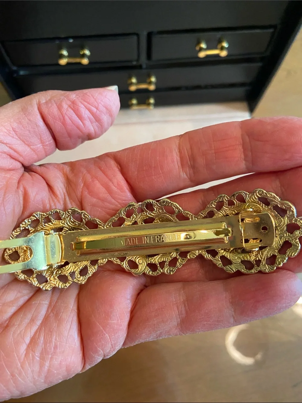 VTG 1928 Hair Jewelry Barrette Deadstock  Made in USA/France. Never worn.